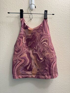 Women’s  Beyond Yoga Marble-Print Pink  sports Tank Top